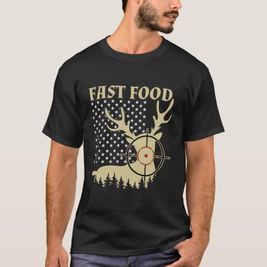 Fast Food T - Shirt / Hirsche Tiertier Shirt (Vorderseite)