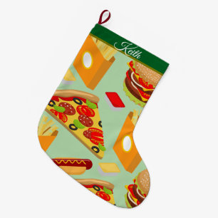 Fast Food Themed Weihnachtspizza Burger Colorado Großer Weihnachtsstrumpf