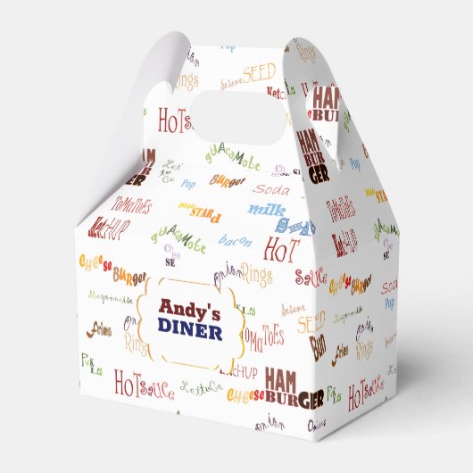 Fast Food Typografie Geschenkschachtel (Vorderseite)