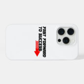 Fast Forward – Bold Red Motivation Quote Design iPhone Hülle (Rückseite (Horizontal))