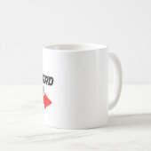 Fast Forward – Bold Red Motivation Quote Design Kaffeetasse (VorderseiteRechts)