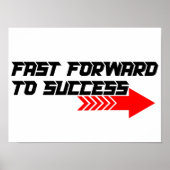 Fast Forward – Bold Red Motivation Quote Design Poster (Vorne)
