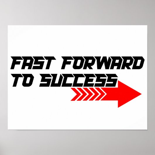 Fast Forward – Bold Red Motivation Quote Design Poster (Vorne)