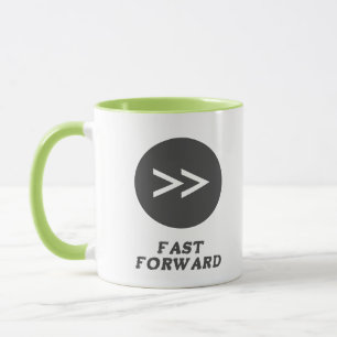 Fast Forward Button Lime Green Tasse