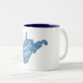 Fast Heaven West Virginia Zweifarbige Tasse (VorderseiteRechts)