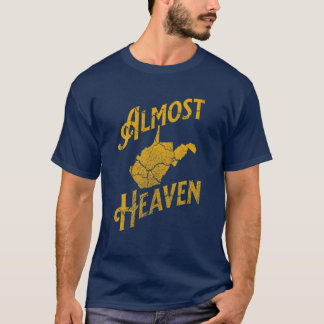 Fast Heaven Zuhause West Virginia Karte 304 WV Vin T-Shirt
