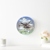 Fast Helicopter  Runde Wanduhr (Zuhause)
