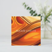 FAST HONEY FLIEGT ABSTRAKT EINLADUNG (Stehend Vorderseite)