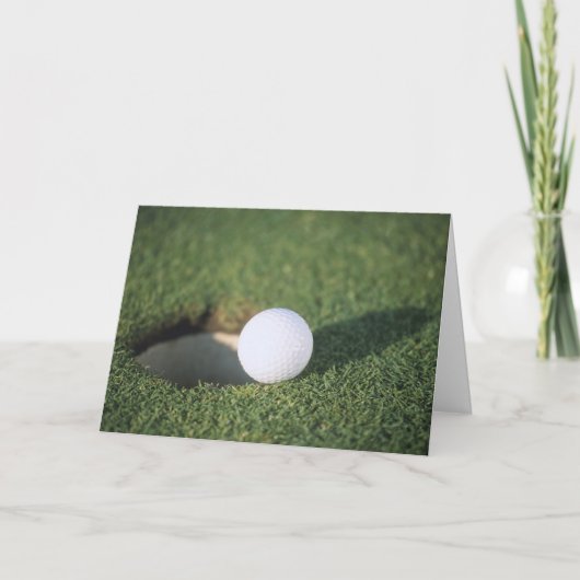 Fast im Golf Ball auf der Green Card Karte (Vorderseite)
