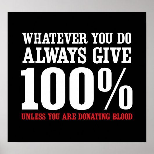 Fast immer 100% geben poster (Vorne)