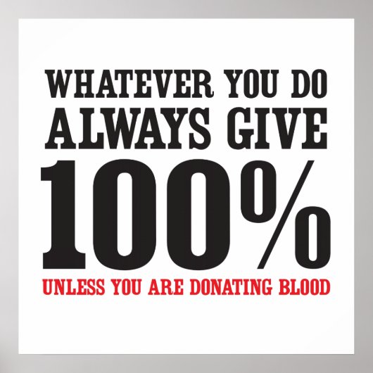 Fast immer 100% geben poster (Vorne)