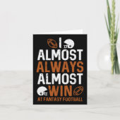 Fast immer gewinnen bei Fantasy Football Funny Fff Karte (Vorderseite)