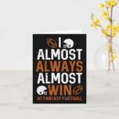 Fast immer gewinnen bei Fantasy Football Funny Fff Karte (Gelbe Blume)