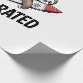 Fast is Overrated Sloth Rocket Geschenkpapier (Ecke)