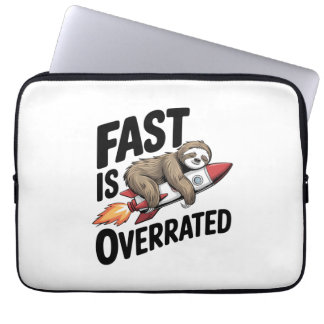 Fast is Overrated Sloth Rocket Laptopschutzhülle