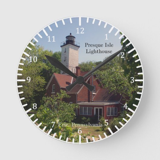 Fast Isle Lighthouse Eire Runde Wanduhr (Vorderseite)