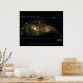 Fast kollidierende Galaxien Hubble Telescope Poster (Küche)