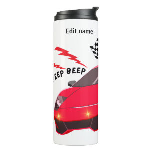 Fast Lane Racing Karierte Flagge & Auto Party Thermosbecher