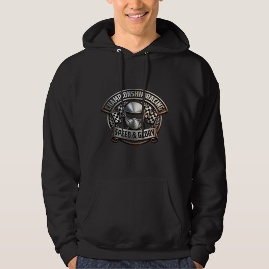 Fast Lap Legend – Track Champion Emblem Hoodie (Vorderseite)