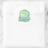 Fast leer runder aufkleber (Tasche)