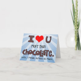 Fast mehr als Schokoladen-Valentinsgruß Feiertagskarte