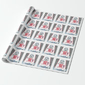 Fast One 1. Geburtstag Junge Rennwagen  Geschenkpapier (Ungerollt)