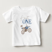 Fast One Blue Dirt Bike Geburtstag T - Shirt (Vorderseite)