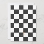 Fast One Boy's erster Geburtstag Einladung Race Ca (Rückseite)