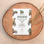 Fast one, dirt bike boy 1st birthday einladung