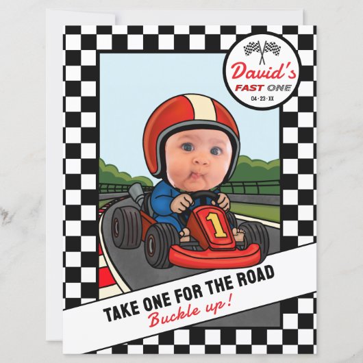 Fast ONE Favor Sign - Take One & Buckle Up! (Vorderseite)