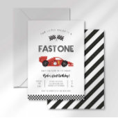 Fast One First Birthday Invitation Einladung