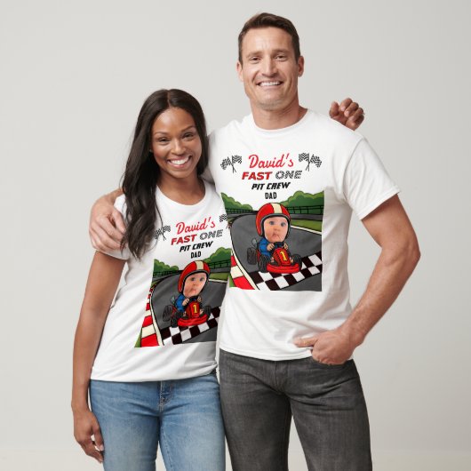 Fast ONE Pit Crew Dad | Custom Birthday T-Shirt (Unisex)