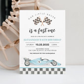 Fast One Race Car 1. Geburtstag Einladung