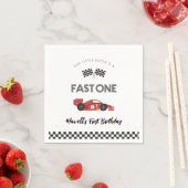 Fast One Race Car Birthday Napkins Serviette (Beispiel)