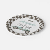 Fast One Race Car Birthday Paper Teller (Schrägansicht)