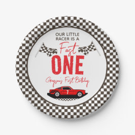 Fast One Race Car Boy 1. Geburtstag Party Pappteller