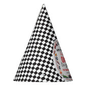 Fast One Race Car Boy 1st Birthday Party Partyhütchen (Links)