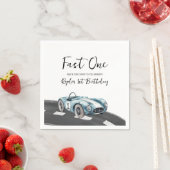 Fast One Race Car First Birthday Serviette (Beispiel)