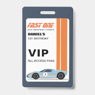 Fast One Racer's VIP-Pass Geburtstagseinladung Ausweis