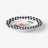 Fast One Red Flame Race Car 1. Geburtstag Party Pappteller (Gewinkelt)