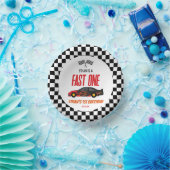 Fast One Red Flame Race Car 1. Geburtstag Party Pappteller (Party)