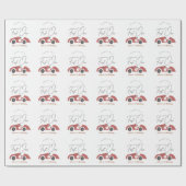 Fast One Red Race Car Boy 1st Birthday Geschenkpapier (Flach)