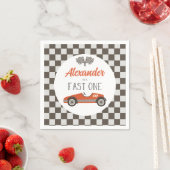 Fast One Red Race Car Geburtstag Serviette (Beispiel)