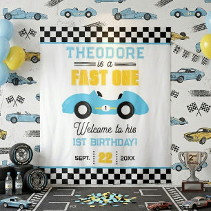 Fast One Rennwagen 1. Geburtstagsfeier Hintergrund Wandteppich