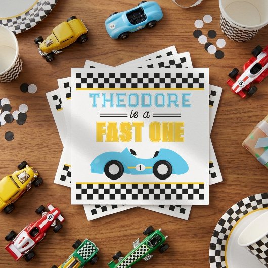 Fast One Rennwagen 1. Geburtstagsfeier Serviette