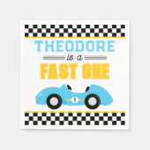 Fast One Rennwagen 1. Geburtstagsfeier Serviette (Vorderseite)