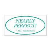 "FAST PERFEKT!" Briefmarke aus Kautschuk Permastempel (Design)