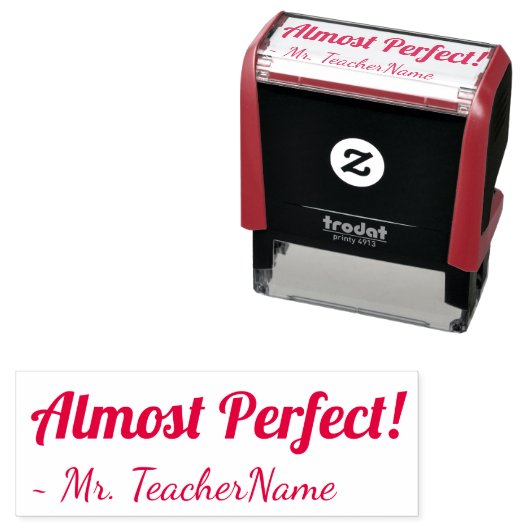"Fast perfekt!" Instructor Rubber Briefmarke Permastempel (Beispiel)
