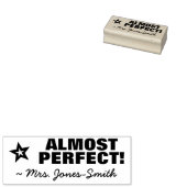 "FAST PERFEKT!" + Teacher's Name Rubber Briefmarke Gummistempel (Stempel)