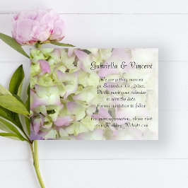 Fast Pink Hydrangea Bloral Wedding retten das Datu Einladung
